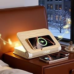 Vivilumens Alarm Clocks Wireless Charger Bluetooth Speaker Loud Sunrise Bedside Lamp for Heavy item