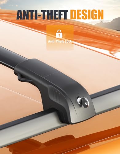 Image of KINGGERI 300lbs Lockable Roof Rack Cross Bars Compatible with BMW X7 G07 2019-2026 with Raised Side Rails, Heavy Duty Aluminum Roof Rails Crossbars Cargo Luggage SUV Accessories