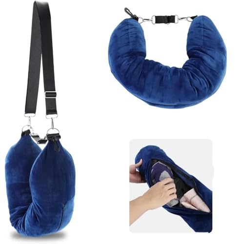 Paquet De 2 Oreillers De Cou De Voyage Rechargeables Vêtements Taie D’Oreiller Sac D’Organisation, Sac De Voyage Portable, Sac De Voyage Étanche Oreiller Auto-remplissant – vue 6