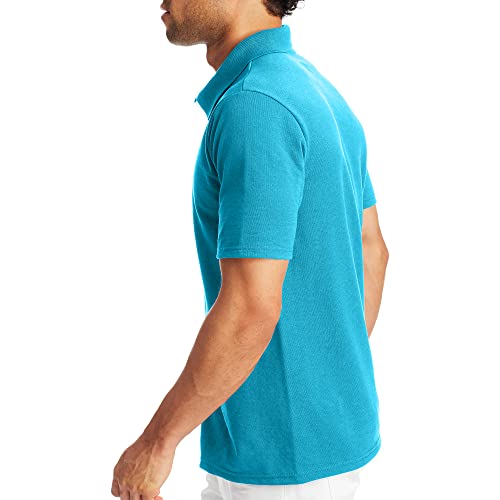 Image of Hanes Men's X-Temp Short Sleeve Polo Shirt, Midweight Men's Shirt