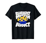 Blueberry Muffin Lover Retro Gráfico Camiseta