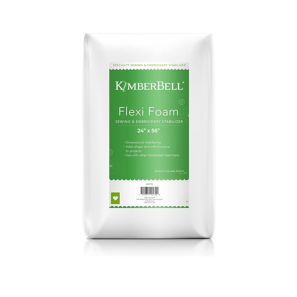 Kimberbell Flexi Foam Specialty Stabilizer: 24 x 56", Dimension Interfacting, Cut into Variable Sizes, Strengthen, for Machine Embroidery, Hand Sewing, Quilting, Piecing Projects, Appliques, Crafting