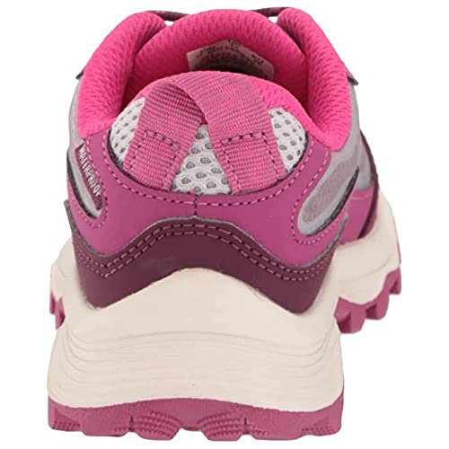 Merrell Merrell Unisex Kid's Moab Speed Low Waterpoof Hiking Shoe, Grey/Berry, 5 Medium