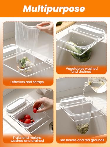 Colador plegable para fregadero con 100 bolsas de malla miniatura 7