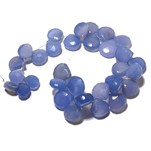 Calcédoine bleue cœurs briolettes pour réparer et créer des bijoux