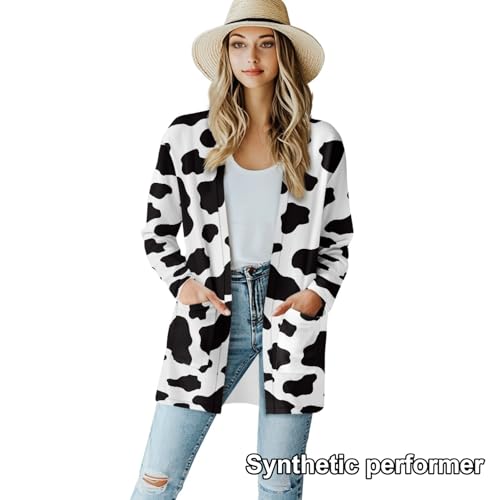 Image of Cardigan Sweaters for Women Long Sleeve Cardigan Soft Drape Open Front Fall Dusters V-Neck Jackets Dressy Loose Coat