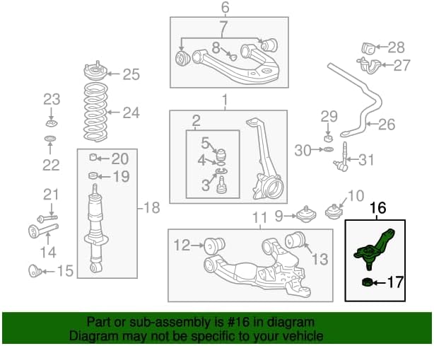 Genuine Toyota 43330-39466 Lower Ball Joint Assembly
