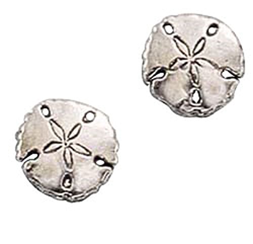 Sterling Silver Sand Dollar Post Stud Earrings