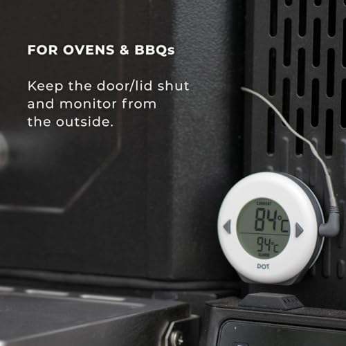 Thermapen DOT Digital Oven Thermometer for Meat Roasting — BBQ Thermometer Probe with Loud Alarm, Water-Resistant BBQ Meat Thermometer, Reads Up to 300 °C, 1.2m Meat Probe Included - Image 5