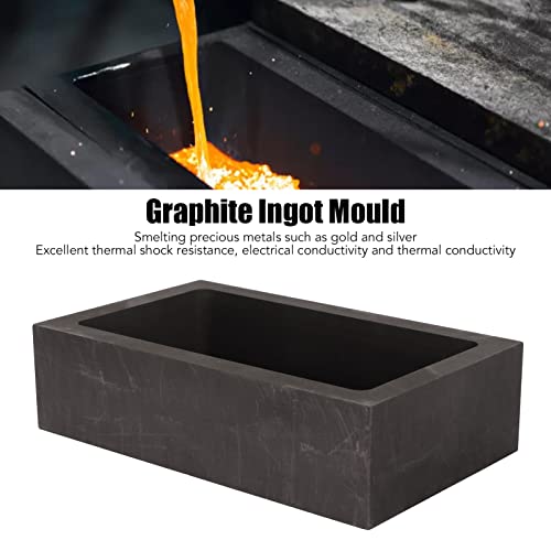 HURRISE 5000g Graphite Ingot Bar Mold,Graphite Casting Ingot Mold,Reversible Jewelry Ingot Mould Oil Groove Mold Making Tools,Melting Casting Mould for Gold Silver Metal - Image 3