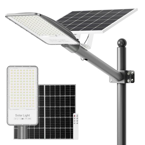 Bowite Solar Street Light Outdoor 6500K, Commercial Security Flood Light - image 1