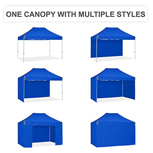 Outdoor Wind 10'X15' Durable Ez Pop Up Canopy Tent Commercial Enclosed Instant Canopy Tent Market Stall With Removable Sides Walls(Blue) #TOP1