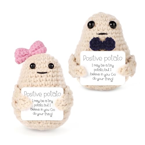 SAVITA 2 Pezzi Patata Positiva Divertente, 7,5cm