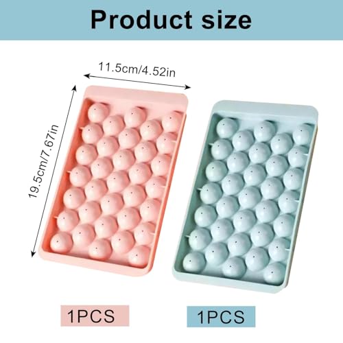 2-Pack Silicone Ice Ball Molds with Lids for Whiskey & Cocktails – Easy Release, Reusable, Freezer Safe - Image 3