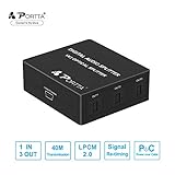 【Splitter de audio óptico 1x3】Este divisor de audio óptico digital SPDIF / Toslink puede conectar una única fuente de audio óptica (por ejemplo, la salida de una consola de juegos o un reproductor de Blu-ray) a tres dispositivos terminales (por ejemplo, televisión, receptor AV o amplificador) simultáneamente. Proporciona audio limpio y preciso, sin distorsión ni interferencia de señal.