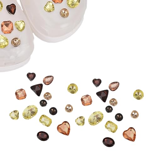 Eterspr 28 st tillbehör till gör-det-själv skor, kristalldiamanter skotillbehör, diamantskoklämma, lämplig som present till vänner, Minder dan 20 mm, Stenar, Stenar
