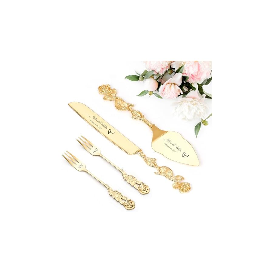 Personalized-Wedding-Cake-Knife-and-Server-Set-Engraved-Gold-Cake-Cutter-Server-Forks-Custom-Cake-Cutting-Set-for-Wedding-Anniversary-Engagement-Birthday-Gifts Personalized Wedding Cake Knife and Server Set Engraved Gold Cake Cutter Server Forks Custom Cake Cutting Set for Wedding Anniversary Engagement Birthday Gifts