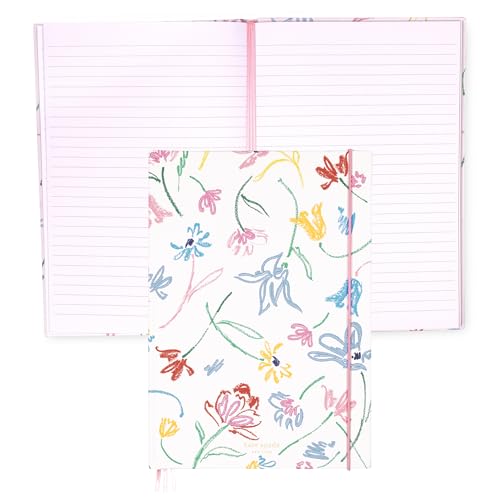 Carnet XL ligné 168 pages Kate Spade New York, bloc-notes couverture rigide cuir végétalien