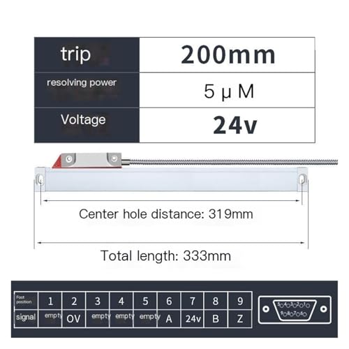 Escala electrónica digital PLC 500mm miniatura 5