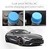 povtii Replacement Valve Caps for Car Air Conditioning, Leakproof R134a AC System Charging Port Caps Dust Cover, High & Low Pressure Valve Cap for Vehicle AC, Car Accessories (2 PCS) #2