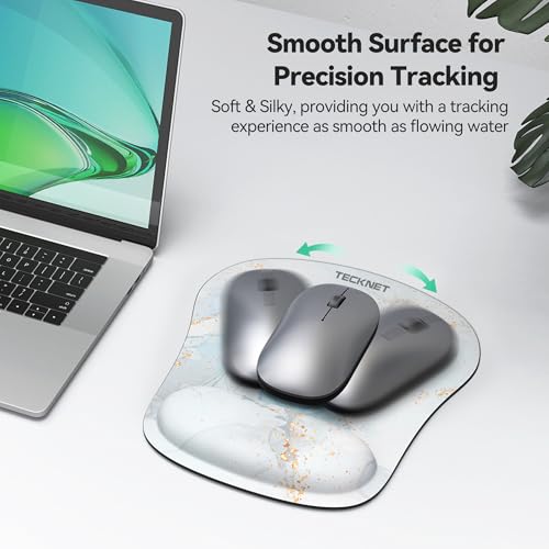 TECKNET Keyboard Wrist Rest Mouse Mat Set, Foldable Keyboard and Mouse Mat Wrist Support, Ergonomic Wrist Support Mouse Mat with Comfortable Memory Foam, Non-Slip Mouse Pad for Working Gaming - Cosy Home Interiors TECKNET Keyboard Wrist Rest Mouse Mat Set, Foldable Keyboard and Mouse Mat Wrist Support, Ergonomic Wrist Support Mouse Mat with Comfortable Memory Foam, Non-Slip Mouse Pad for Working Gaming - Image 6