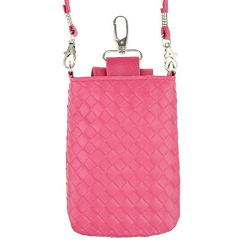 Rbenxia Cellphone Bag Woven Leather Crossbody Case Cover Pouch Purse Hand Bag for Smartphone