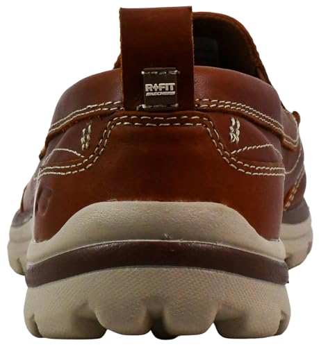 Skechers Mens Superior Gains Loafer, Luggage, 8 M US