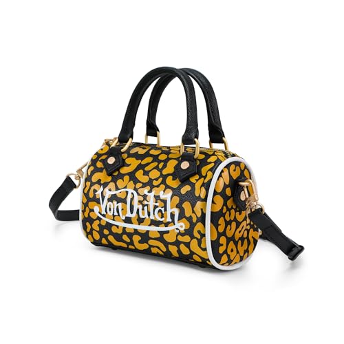 Von Dutch Hanna Cheetah �v�����g�o�b�O | 6.5�C���` ���B�[�K�����U�[ �~�j�N���X�{�f�B ���S����A�g�b�v�n���h��&�W�b�p�[�|�[�`�t��, �`�[�^�[�I�����W, Hanbag