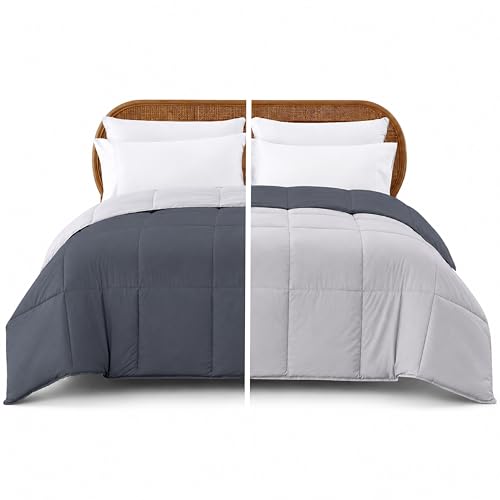 Image of Modern Threads Down Alternative Reversible Comforter Denim /Cloud Blue California King