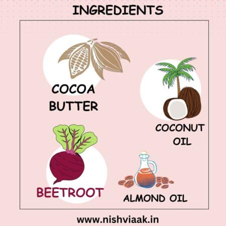Image of Nishviaak Herbs Beetroot Lip Scrub | Natural Sugar Lip Scrub for Pink Lips | Removes Dead Skin, Dryness & Pigmentation | Gentle Exfoliating Lip Care for Soft, Smooth Lips