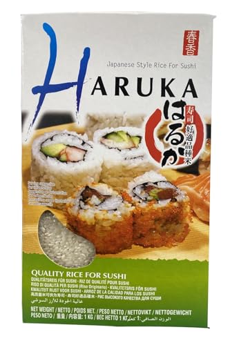 Riz pour Sushi HARUKA 1kg/Boite et 10kg/Sac - Offres de 1, 2 et 4 Boites, 1 et 2 Sacs - Livraison Gratuite France (1kg)