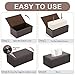 KINGFOM Rectangular PU Leather Tissue Box Cover - Facial Tissue Paper Napkin Holder for Bathroom, Home, Office, Car Automotive Decoration with Magnetic Bottom(Brown)