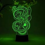 Otaku Lamps Shenron Dragon Ball Super – Anime Lamp Figure Night Light, 16 Color RGB LED – Remote, 3D Anime Room Décor Gift for Otaku