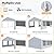 Raysfung 20 x 20Ft Party Tent Heavy Duty, Outdoor Wedding Tent with Removable Sidewalls, Event Gazebo Shelters Canopy for Party