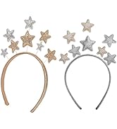Beaupretty 2PCS Glitter Star Headband Stars Hair Bands Head Bopper Elastic Hair Hoop for Women Gi...