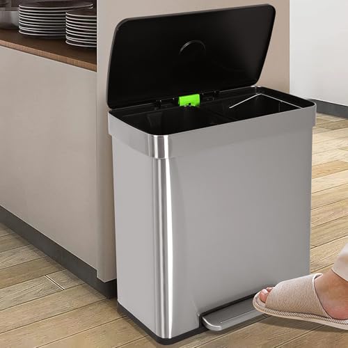 Basurero de Cocina BLKMTY 60L con Pedal y Doble Cubo miniatura 6