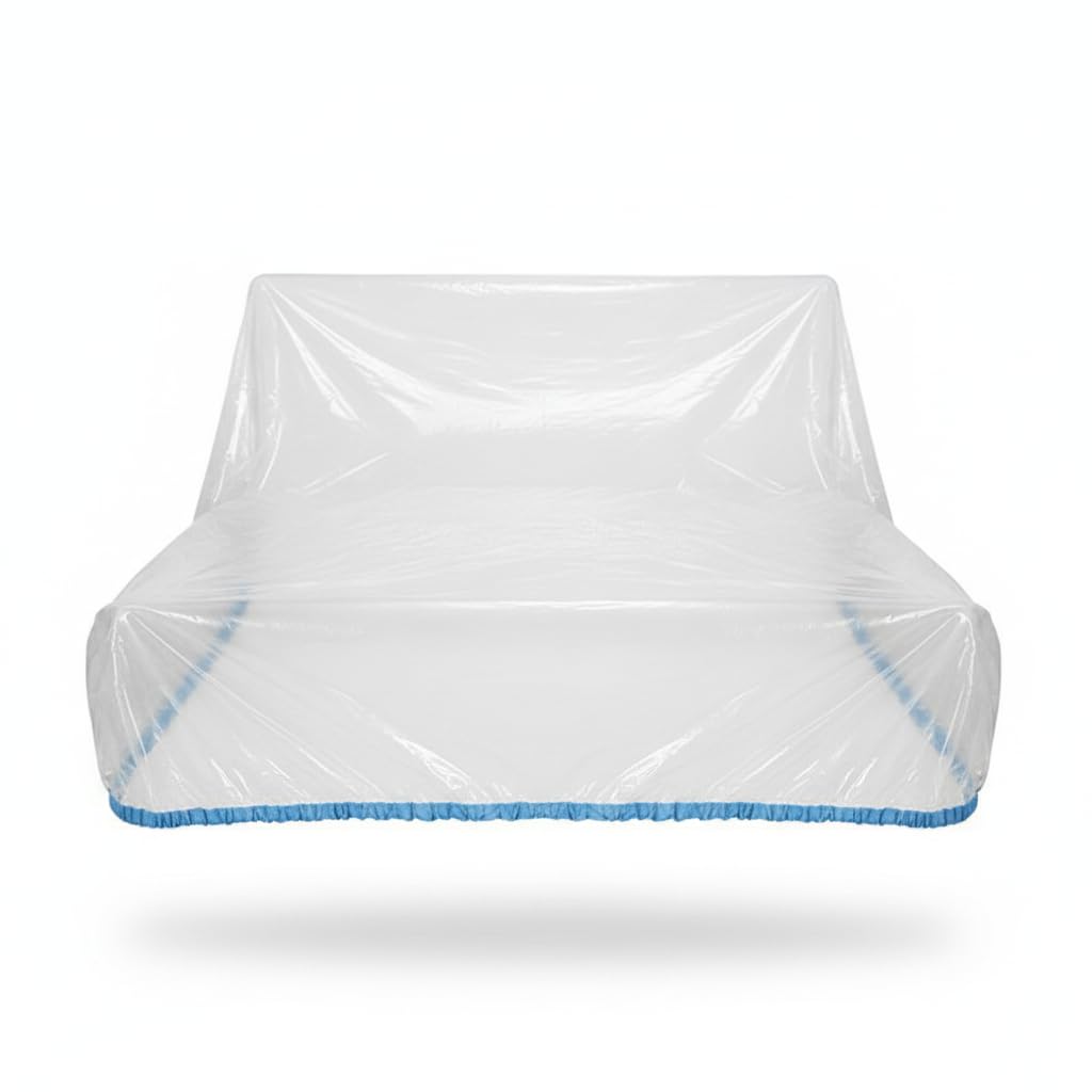 Housse de protection meubles transparente en plastique réutilisable pour table
