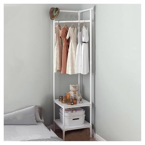 Porte-manteau d'angle en fer blanc support rangement gain de place