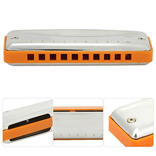 Harmonica à 10 trous en acier inoxydable ABS et résine pour adultes débutants (orange) - Les Beatles, Paul McCartney, John Lennon, RIngo Starr, George Harrison Harmonica à 10 trous en acier inoxydable ABS et résine pour adultes débutants (orange) – Image 8
