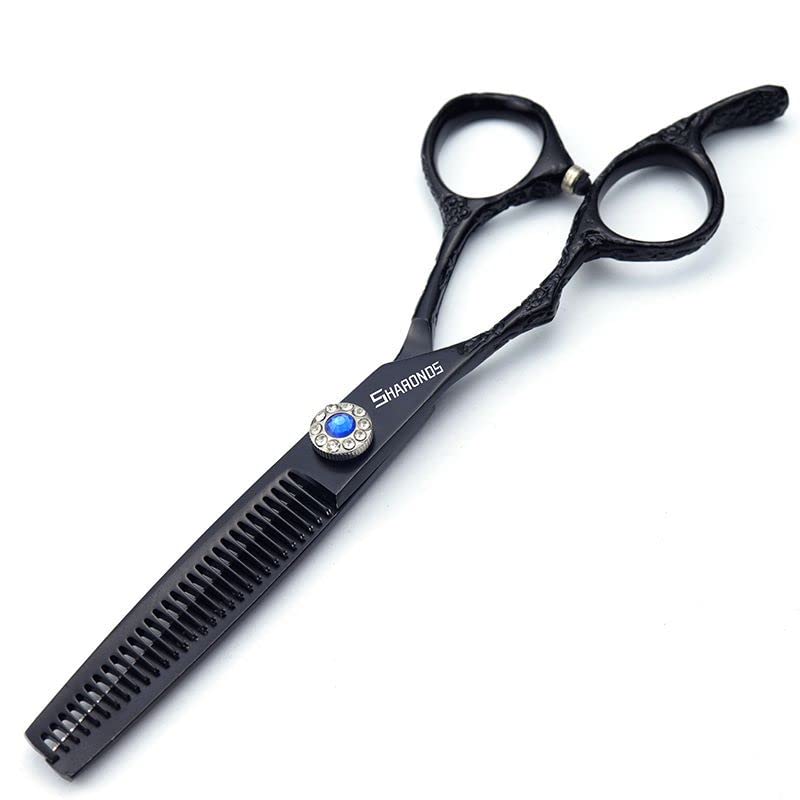 Porfessional Tijeras para cortar el pelo para zurdos, 6 pulgadas, acero inoxidable, tijeras afiladas para cortar el pelo, buenas para peluqueros, hombres, mujeres y niños (juego de 3 piezas)