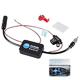 Amplificador de antena universal para radio de coche, 12 V, amplificador de señal FM, 25 dB, alta ganancia con poco ruido, para radio FM, con adhesivo y clip rojo, universal para vehÃculos Amplificador de antena universal para radio de coche, 12 V, amplificador de señal FM, 25 dB, alta ganancia con poco ruido, para radio FM, con adhesivo y clip rojo, universal para vehÃculos