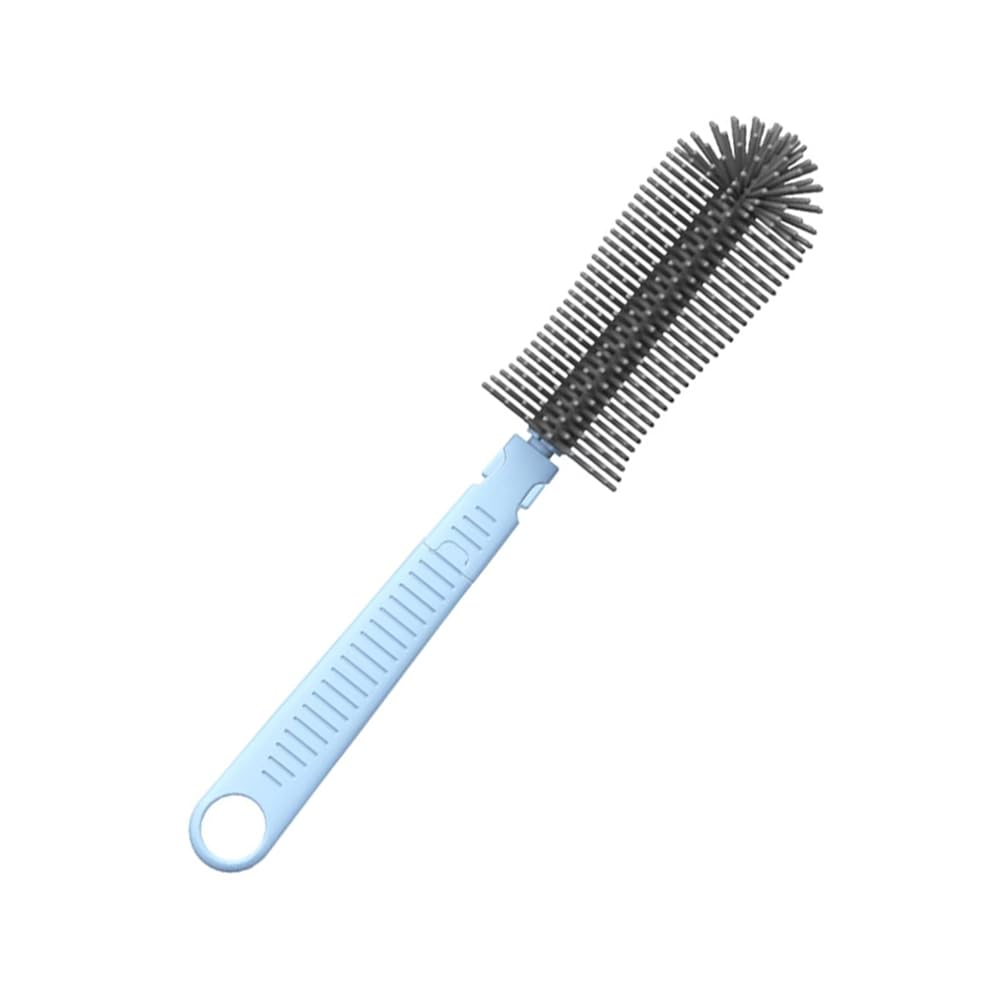 Tiardey Bottle Cleaner Kit,360°Rotation Bottle Brush Cleaner Portable Silicone Bottle Brush Drainer Rack Bottle Cleaning Set - Image 3