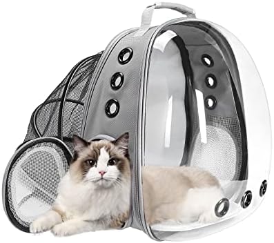 HAUSTGO Cat Backpack Carrier Bubble, Space Capsule Pet Carrier Backpack for Cats and Puppies, Airline Approved, Designed for Travel, Hiking, & Walking, Recommend Weight Within 15 lbs