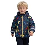 Generisch Kinder Langarm Kapuzenjacke mit Cartoon Druck Gefütterte Winterjacke mit Windschutz...