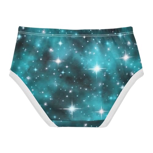 Toddler Underwear Custom 2t Cotton Panties Little Girl Flower Briefs Kids Undies Star Galaxy Glowing Stars Blue2