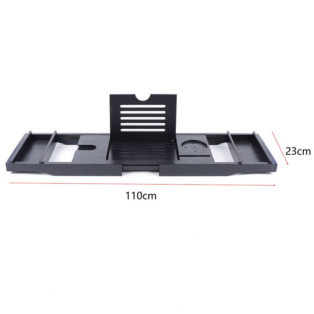Bandeja para bañera de bambú, extensible, 70-105 cm, color natural, 1 unidad