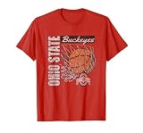 Ohio State Buckeyes Vintage Basketball 90's Red T-Shirt, Men, Red, Large