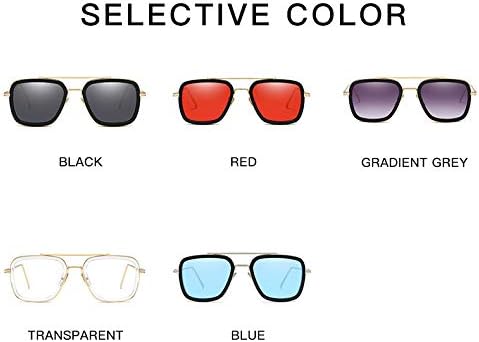 Vista 3 de Gafas de sol Vintage Cuadrado Metal Marco Gafas para Hombres Mujeres Gafas Aleación Gran Marco Metal Punk