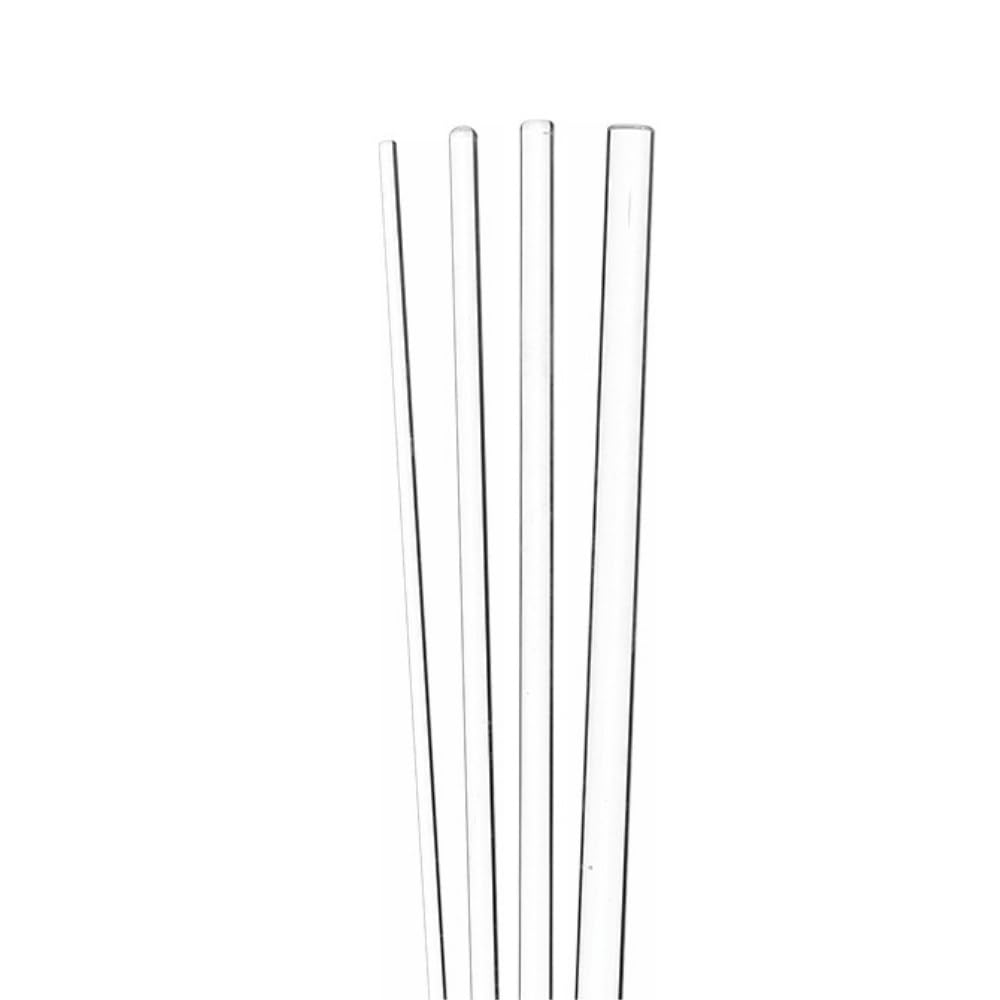 Asta di miscelazione trasparente 20/10 pezzi di bastoncini agitazione in vetro trasparente con estremità arrotondate, lunghi in borosilicato for bevande | 10x400mm