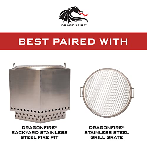Dragonfire Universal Stainless Steel Spark Screen - Designed With Easy-Lift Handle, Welded Edging, And Durable Stainless Steel Mesh That Keeps Sparks And Embers Away #TOP5